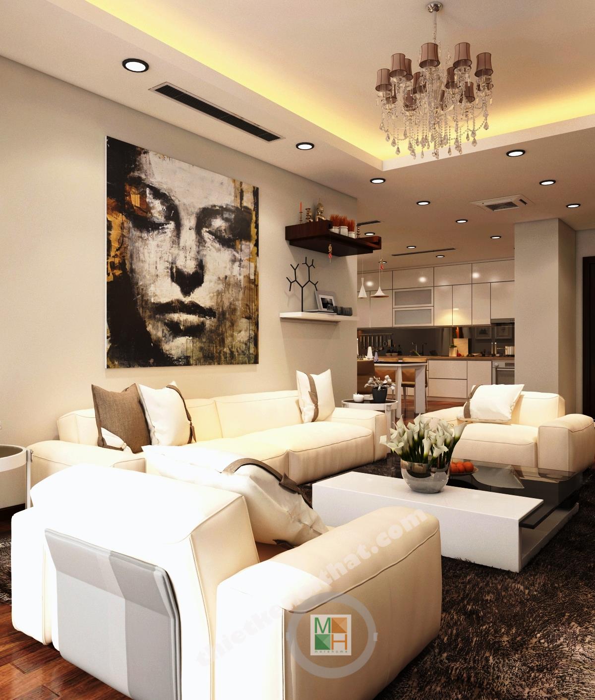 Thi công căn hộ hiện đại nhà anh Thắng tại Mandarin Garden Hòa Phát